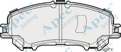 APEC BRAKING pad2032 -  Комплект тормозных колодок, дисковый тормоз